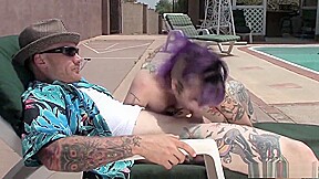 Tattooed up bad ass gets his dick blown real hard