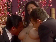 Tera Patrick - Two Horny Studs Fucking Sexy Brunette In Dirty Threesome!