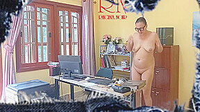 The Naked Secretary Is Cleaning Up The Office  Camera