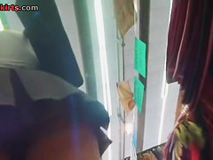 The view of new panty on upskirt web camera