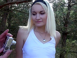 TheFirstPublic Petite teen 18+ Blonde Hardcore Sex In Fores