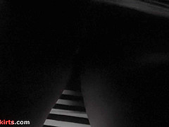 Thong of a sexy lady seen in free upskirt video