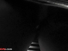 Thong of a sexy lady seen in free upskirt video