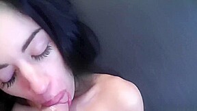 Throat fucked April Blue gets Facial