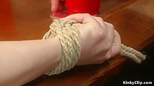 Tied Euro Slut Anal Fuckedi N Public Bar