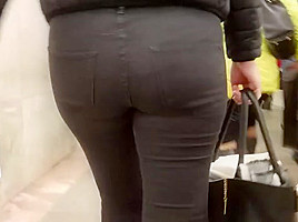Tight ass in black jeans