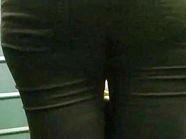 Tight ass in black jeans