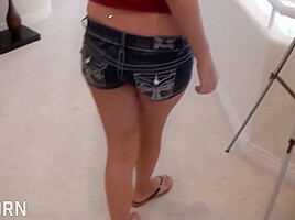 Tosh Locks In Sexy American Blonde Girl Is Excited And Want Hot Sex