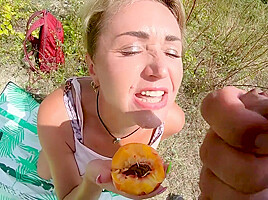 Tourist In The Mountains Fucks In The Mouth And Ass - Eats Cum