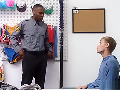 Twink Barebacked By Black Security Officer