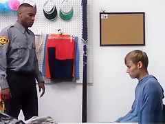 Twink Barebacked By Black Security Officer