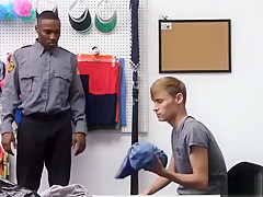 Twink Barebacked By Black Security Officer