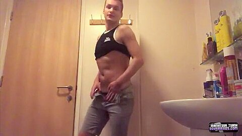 Twink Butt Play In The Bathroom - Jed Munroe