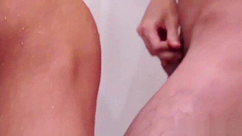 Twink Mormons fuck each other bareback after very hot shower