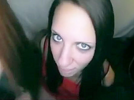 Two Cute & Sexy Coeds Blows A Cock