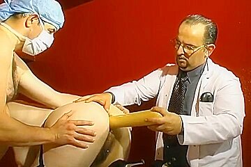 Two Doctors Pleasing A Hot Patient From France With Their Cocks And Tools