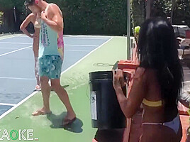 Two Gorgeous Babes Get Wet And Wild