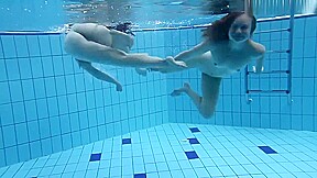 Two Hot Lesbians In The Pool Loving Eachother