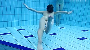 Two Hot Lesbians In The Pool Loving Eachother