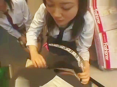 Two Japanese teen 18+ shop sex