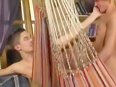 Two very cute guys hot bareback sex