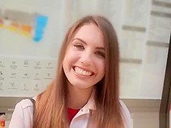 Ukrainian beauty fucks outdoor pov