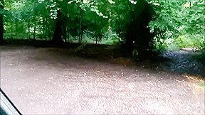 Uni student 18+ Slut Fucked & Cum Gargles In Public Woodland Car Park