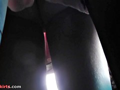 Upskirt camera filmed a pair of appetizing buttocks