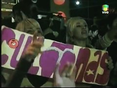 Upskirt fan video on a latino rap concert