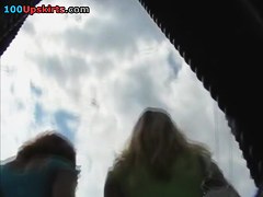 Upskirt pussy caught naked