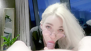 Valentine's Day Glasses Catwoman Gagging And Cum In Thtoat