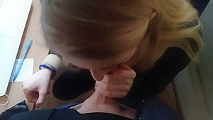 Valentine's Day blowjob on work