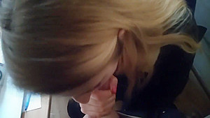 Valentine's Day blowjob on work