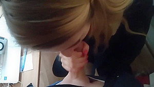 Valentine's Day blowjob on work