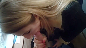 Valentine's Day blowjob on work