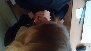 Valentine's Day blowjob on work