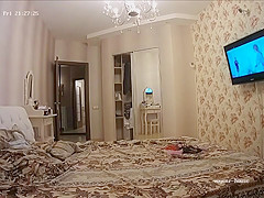 Valery have sex in her king size bed