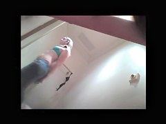 Very slim girl on changing room erotica