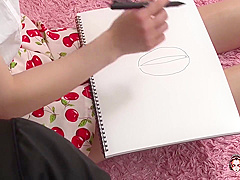 While He Jerks Off And Holds The Camera The Asian Uses The Naughty Sex Toys