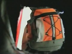 White milf w/ nice ass in a camo skirt gets filmed in upskirt video