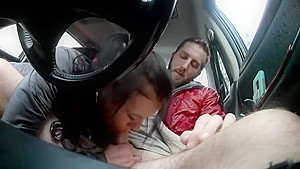 Whore sucking dick in car