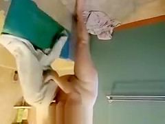 Wife drying after bath