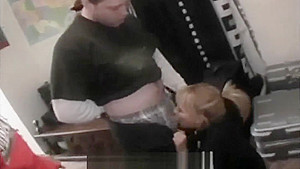 Wife giving blowjobs at Swinger's Party