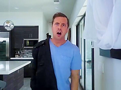 Wife hires babysitter for her husband who he fucks anal