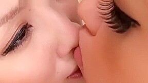 Wild Japanese Lesbian Face Licking