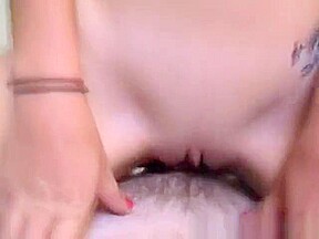 Wild babe rides her moist pussy on this hard prick