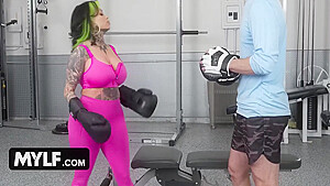 Xwife Karen In Great Homemade Workout With Curvy Milf And Her Hung Personal Trainer