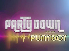 Young CFNM party babes punish with reverse ganbang