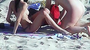 Young Lezzies Love Oil Massage On The Beach