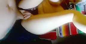 Young girl ass n pussy stretched, tied up suffocated and facial cum drinkin